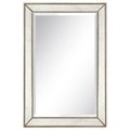 Empire Art Direct Empire Art Direct MOM-20210ANP-2436 24 x 36 in. Solid Wood Frame Covered Wall Mirror with Beveled Antique Mirror Panels - 1 in. Beveled Edge MOM-20210ANP-2436